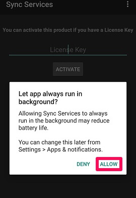 autoriser l'exécution en arrière-plan