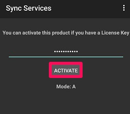 activation de la clé de licence