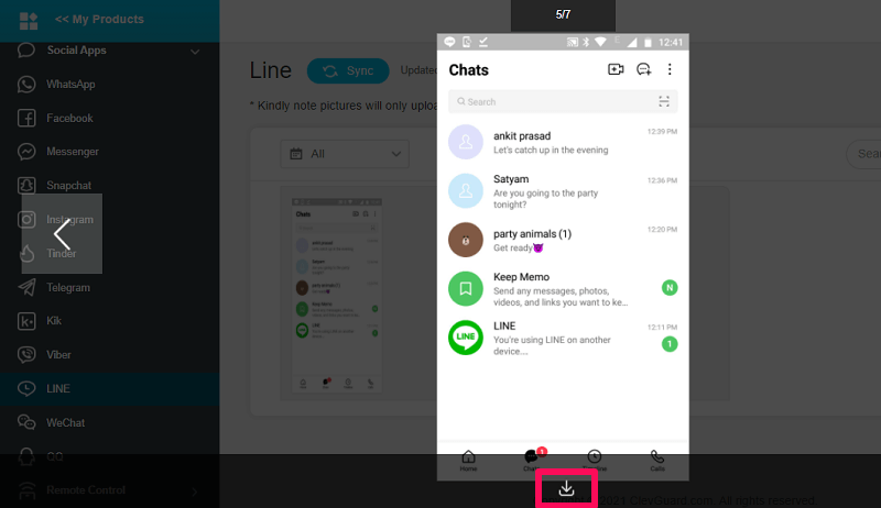 capture d'écran de la ligne en taille réelle