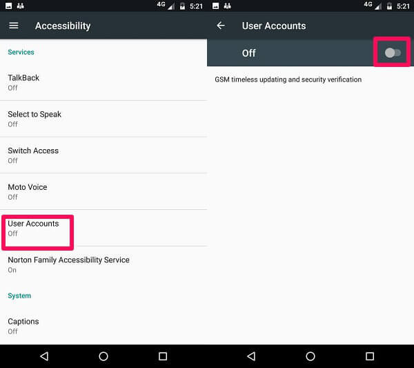 modifier les paramètres d'accessibilité