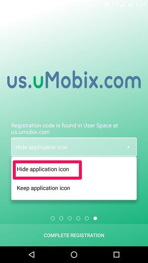 masquer l'icône de l'application