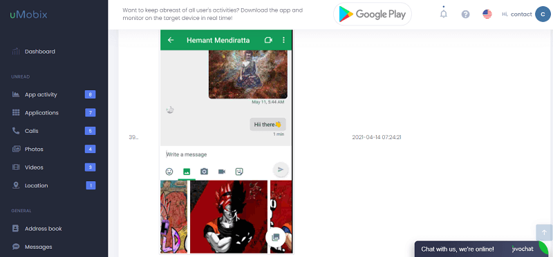 partager des médias sur un hangout