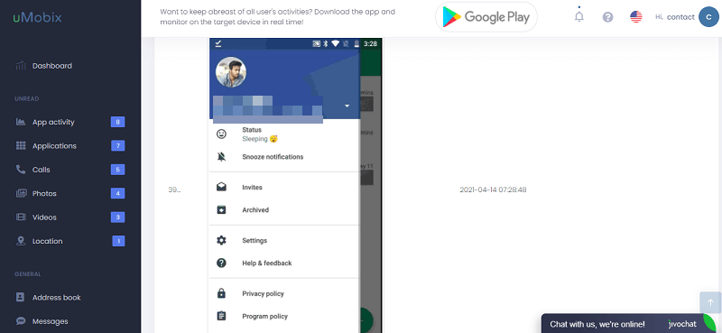 paramètres des hangouts