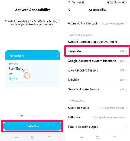 paramètres d'accessibilité