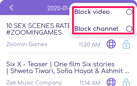 bloquer une vidéo ou une chaîne YouTube