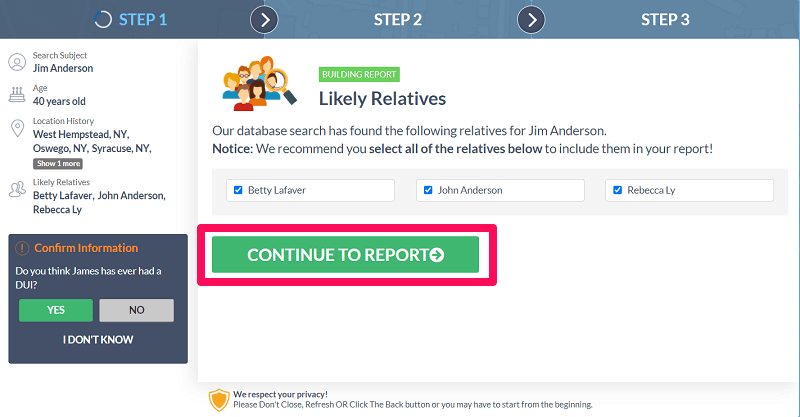 Les proches de la personne