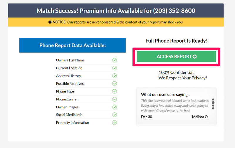 le rapport téléphonique est prêt