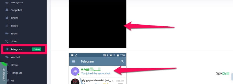 discussions secrètes sur Telegram