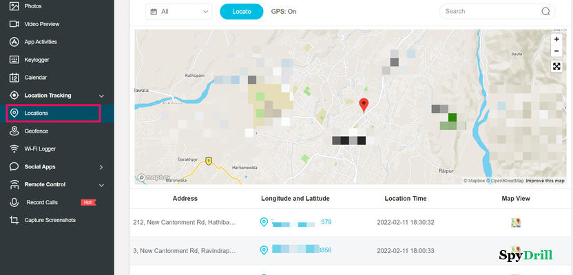 suivi de localisation