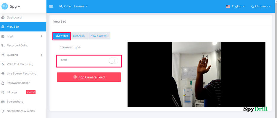 espionner quelqu'un dans sa chambre