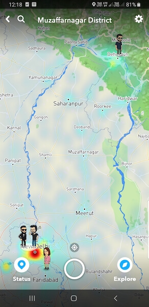 dangers de Snapchat - Snap Map