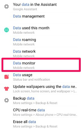 moniteur de données