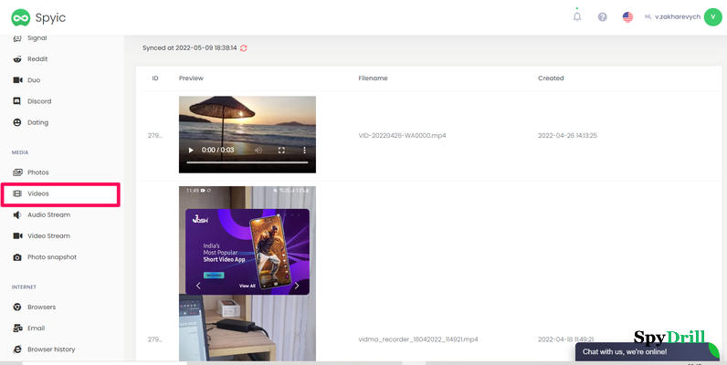 fichiers multimédias stockés