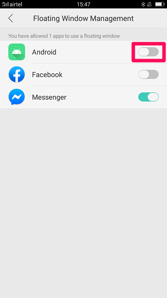 floating window management