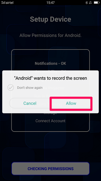 screen recording permission