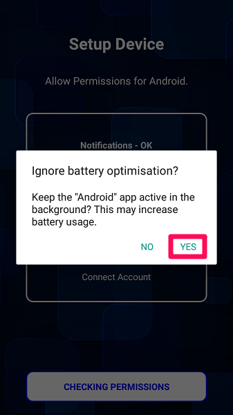 ignore battery optimization