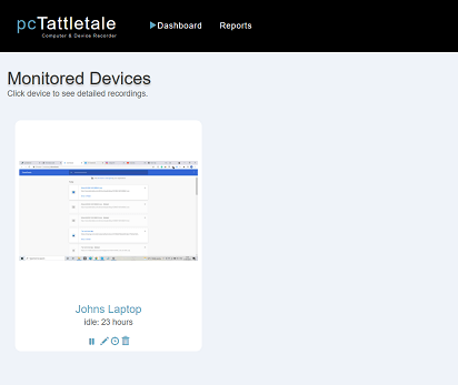 pcTattletale dashboard