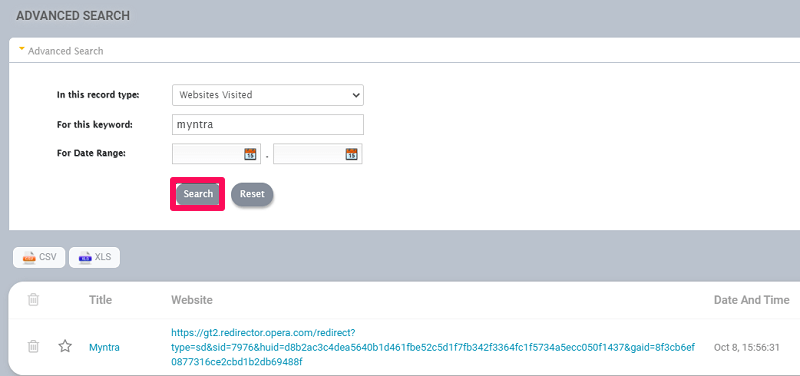 rechercher des sites Web