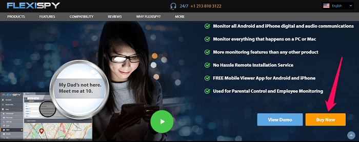 page d'accueil flexispy