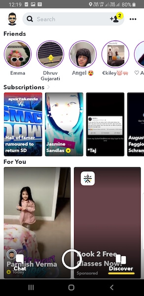 Découvrir sur Snapchat