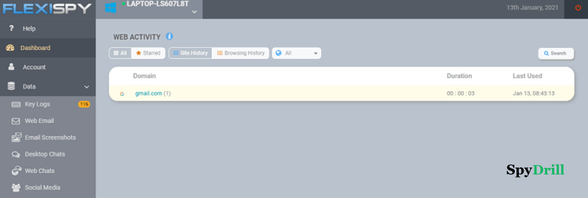 espionner l'historique de recherche mac